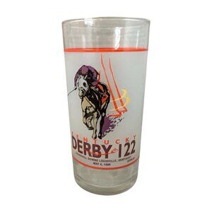 Vintage Kentucky Derby 1996 Glass Libbey Tumbler Mint Julep 5.25" Frosted 122Nd